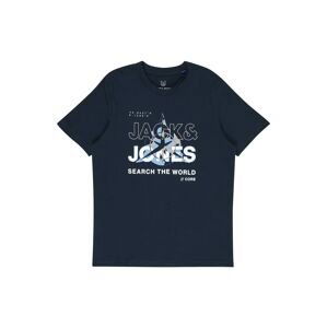 Tričko Jack & Jones Junior námořnická modř / světlemodrá / režná / bílá