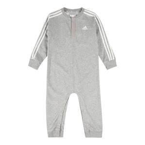 Sportovní oblečení 'Essentials 3-Stripes French Terry' ADIDAS SPORTSWEAR šedý melír / bílá