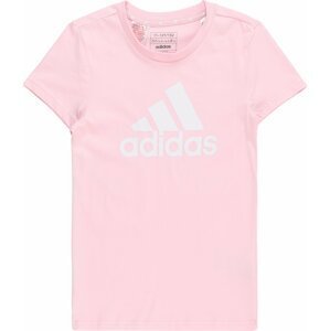 Funkční tričko 'Essentials Big Logo ' ADIDAS SPORTSWEAR růžová / bílá