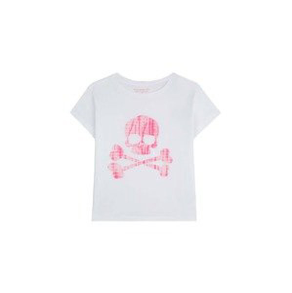 Tričko 'Shibori' Scalpers pink / bílá