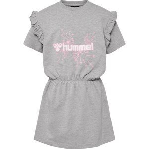 Šaty 'JASMIN' Hummel šedý melír / růžová / bílá