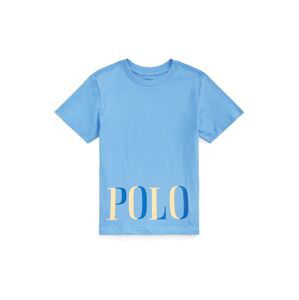 Tričko Polo Ralph Lauren modrá / světlemodrá / pastelově žlutá