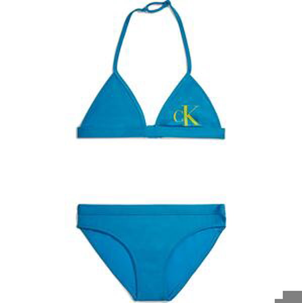 Bikiny Calvin Klein Swimwear nebeská modř / limone