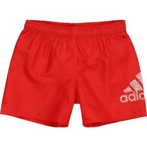 Sportovní plavky 'Logo Clx' adidas performance červená / bílá