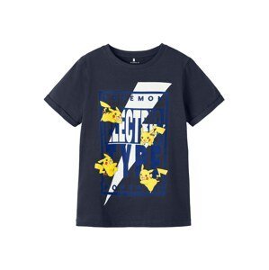 Tričko 'Maci' name it námořnická modř / ultramarínová modř / žlutá / bílá