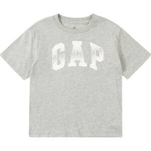 Tričko GAP šedý melír / bílá