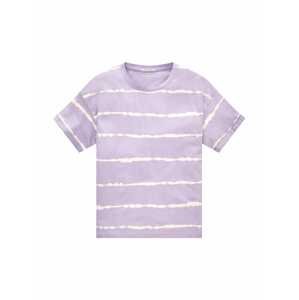 Tričko Tom Tailor světle fialová / přírodní bílá