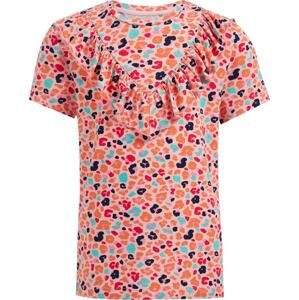 Tričko WE Fashion tyrkysová / oranžová / světle růžová / černá