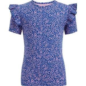 Tričko WE Fashion kobaltová modř / růžová