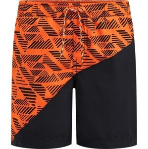 Plavecké šortky WE Fashion oranžová / černá