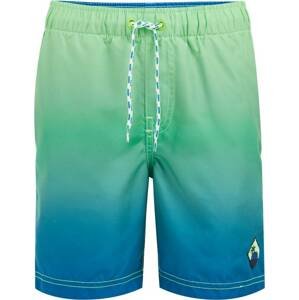 Plavecké šortky WE Fashion modrá / světle zelená