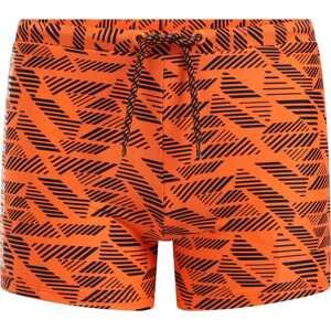 Plavecké šortky WE Fashion oranžová / černá / bílá