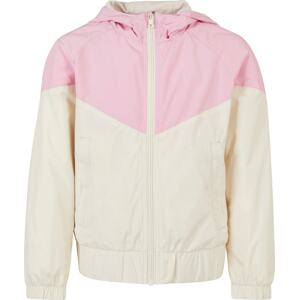 Přechodná bunda Urban Classics Kids krémová / pink