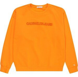 Mikina Calvin Klein oranžová / tmavě oranžová
