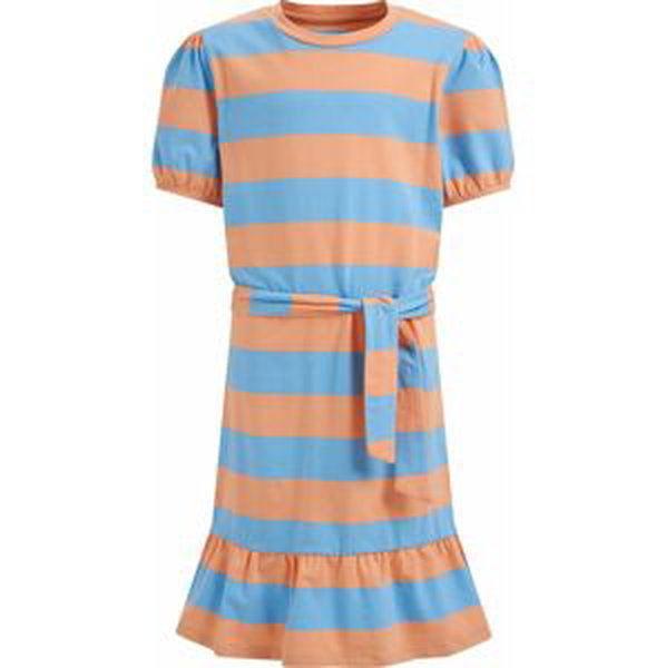Šaty WE Fashion světlemodrá / oranžová