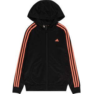 Sportovní mikina 'Train Essentials Aeroready 3-Stripes -Fit ' ADIDAS SPORTSWEAR lososová / černá