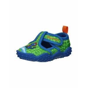 Plážová/koupací obuv 'Dino' PLAYSHOES modrá / zelená / mátová / oranžová