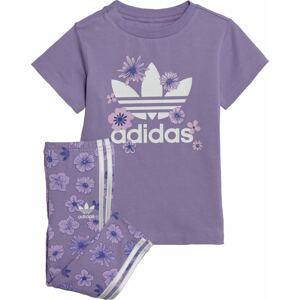 Joggingová souprava 'Floral' adidas Originals modrá / fialová / bílá