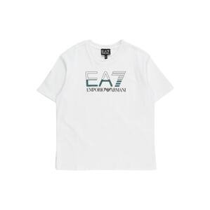 Tričko EA7 Emporio Armani smaragdová / černá / bílá