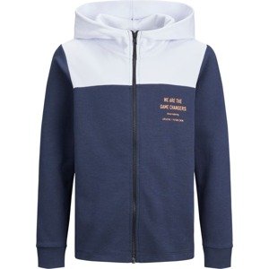 Mikina Jack & Jones Junior modrá / hnědá / bílá