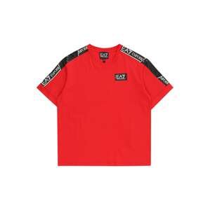 Tričko EA7 Emporio Armani červená / černá