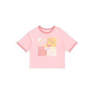 Tričko Converse zlatě žlutá / pink / růžová / bílá
