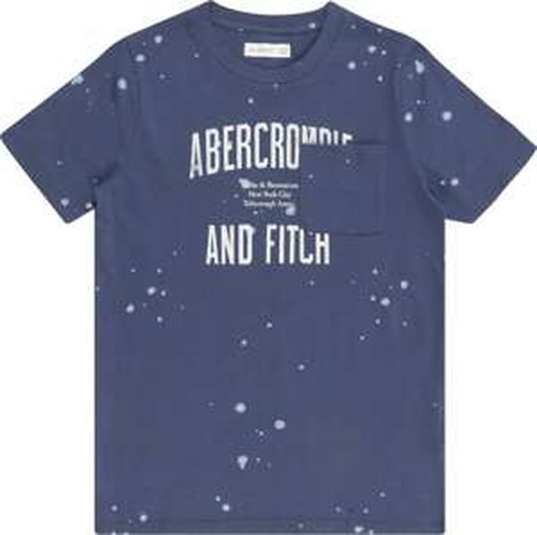 Tričko 'PREPPY' Abercrombie & Fitch marine modrá / bílá
