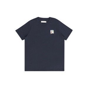 Tričko 'PREPPY' Abercrombie & Fitch námořnická modř / světlemodrá / oranžová / offwhite