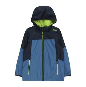 Outdoorová bunda CMP kouřově modrá / noční modrá / svítivě zelená