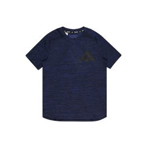 Funkční tričko 'Aeroready Heather' ADIDAS SPORTSWEAR tmavě modrá / černá