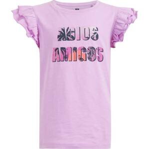 Tričko WE Fashion námořnická modř / korálová / pink
