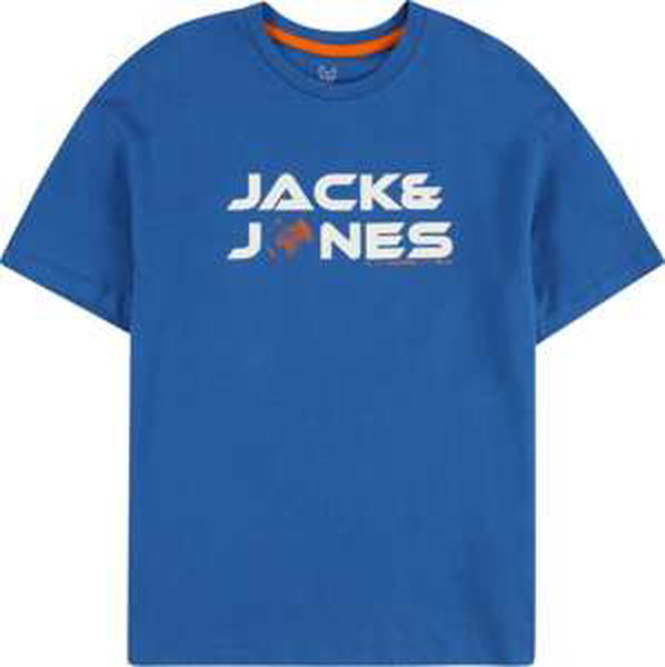 Tričko Jack & Jones Junior modrá / oranžová / bílá