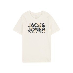 Tričko 'BECS' Jack & Jones Junior světle žlutá / smaragdová / jedle / bílá