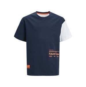 Tričko Jack & Jones Junior námořnická modř / oranžová / bílá