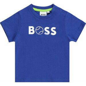 Tričko BOSS Kidswear modrá / bílá