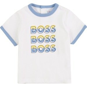 Tričko BOSS Kidswear světlemodrá / světle žlutá / černá / bílá