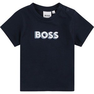 Tričko BOSS Kidswear marine modrá / světlemodrá / bílá