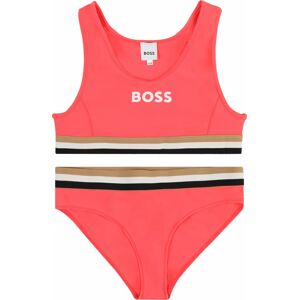 Bikiny BOSS Kidswear oranžově červená / černá / bílá