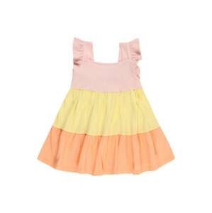 Šaty Carter's světle žlutá / jasně oranžová / růžová
