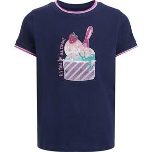 Tričko WE Fashion tyrkysová / tmavě modrá / světle fialová / pastelově růžová