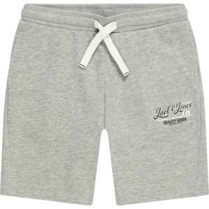 Kalhoty 'ANDY' Jack & Jones Junior šedý melír / černá / bílá
