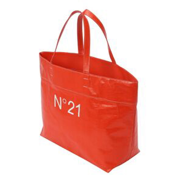 Taška N°21 oranžově červená / bílá