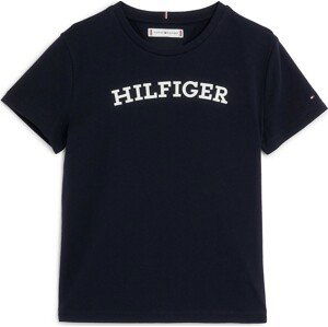 Tričko Tommy Hilfiger noční modrá / bílá