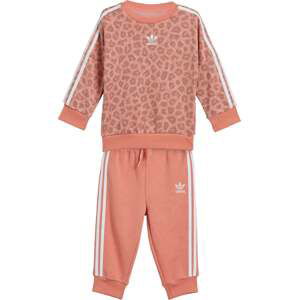 Sada 'Animal Allover Print' adidas Originals hnědá / broskvová / bílá