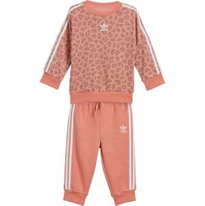 Sada 'Animal Allover Print' adidas Originals hnědá / broskvová / bílá