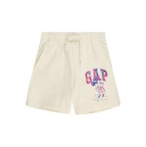 Kalhoty GAP modrá / pink / barva bílé vlny