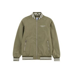 Přechodná bunda 'SPLASH' Jack & Jones Junior khaki / bílá