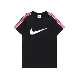 Tričko 'REPEAT' Nike Sportswear fuchsiová / černá / bílá