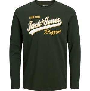 Tričko Jack & Jones Junior krémová / žlutá / tmavě zelená