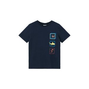 Tričko s.Oliver modrá / námořnická modř / žlutá / oranžová